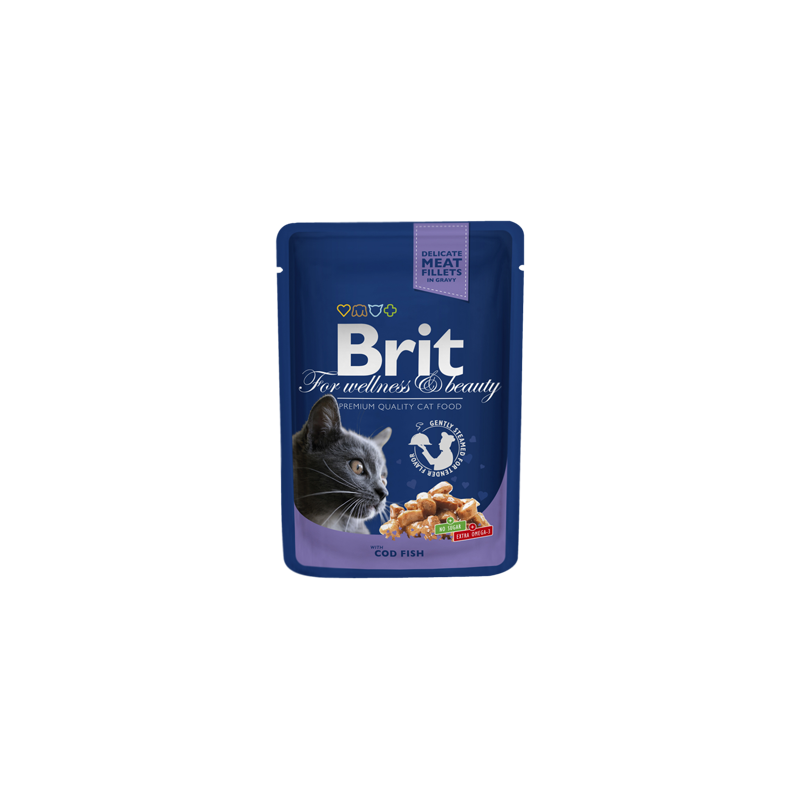 Brit Premium by Nature Cat Wet | Cod Fish (Saqueta) 24 X 100 g