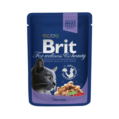 Brit Premium by Nature Cat Wet | Cod Fish (Saqueta) 24 X 100 g