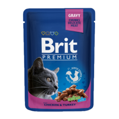 Brit Premium by Nature Cat Wet | Chicken & Turkey (Saqueta) 100 g