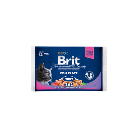 Brit Premium by Nature Cat Multipack Wet | Fish Plate (Saqueta) 4 x 100 g