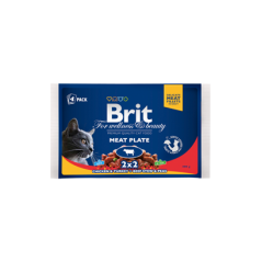 Brit Premium by Nature Cat Multipack Wet | Meat Plate (Saqueta) 4 x 100 g