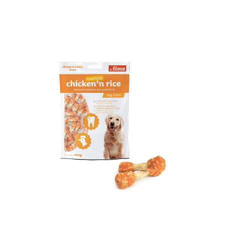 Eurosiam Dog Snack Chicken & Rice Rawhide 100 g