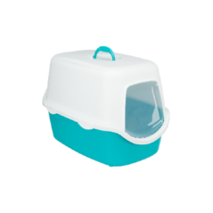 Trixie WC Vico Litter Tray with Dome Turqueza & Branco