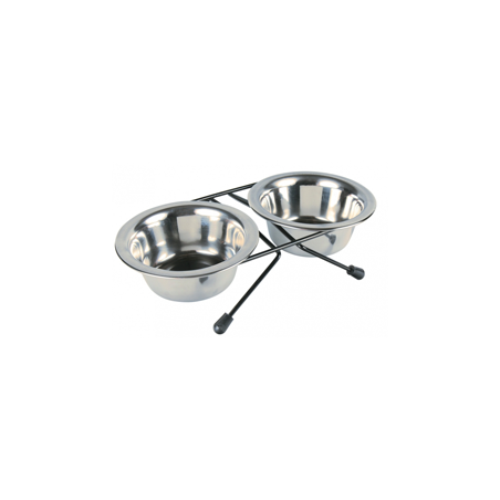 Trixie Eat on Feet Stainless Steel Bowl Set  2 x 0,2L