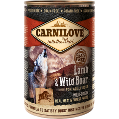 Carnilove Grain-Free Lamb & Wild Boar Adult Dog | Wet (Lata) 400 g