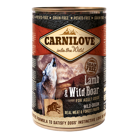 Carnilove Grain-Free Lamb & Wild Boar Adult Dog | Wet (Lata) 400 g