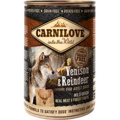 Carnilove Grain-Free Venison & Reindeer Adult Dog | Wet (Lata) 400 g