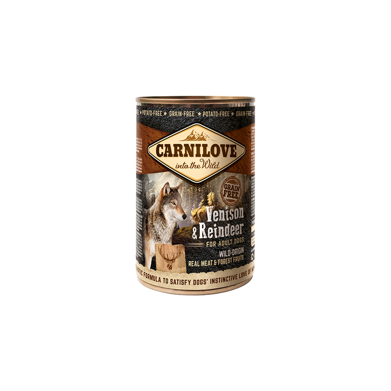 Carnilove Grain-Free Venison & Reindeer Adult Dog | Wet (Lata) 400 g