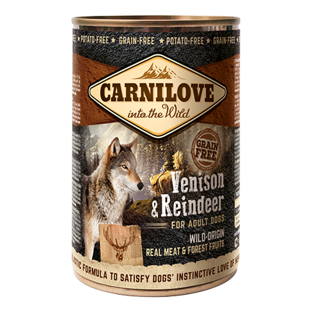 Carnilove Grain-Free Venison & Reindeer Adult Dog | Wet (Lata) 400 g