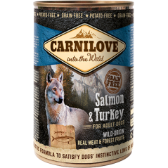 Carnilove Grain-Free Salmon & Turkey Adult Dog | Wet (Lata) 6 X 400 g