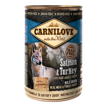 Carnilove Grain-Free Salmon & Turkey Adult Dog | Wet (Lata) 6 X 400 g