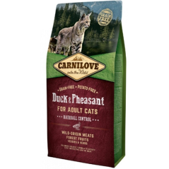 Carnilove Grain-Free Cat Adult Hairball Control Duck & Pheasant 2 kg