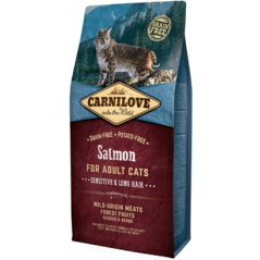 Carnilove Grain-Free Cat Adult Sensitive & Long Hair Salmon 6 kg