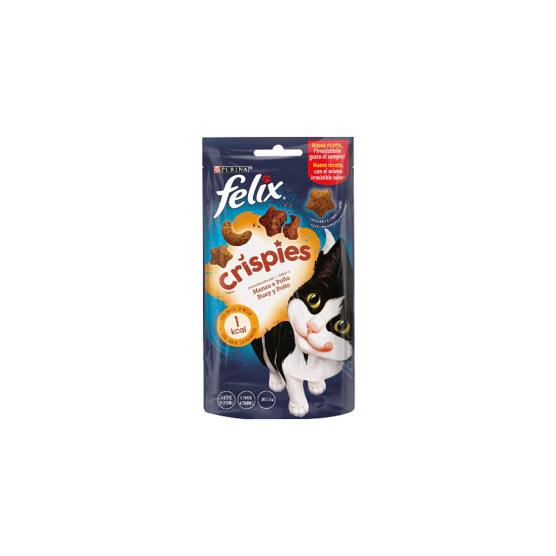 Felix Crispies Sabor a Vaca e Frango 8 X 45 g