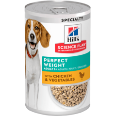 Hills Science Plan Dog Perfect Weight with Chicken & Vegetables| Wet (Lata) 12 X 363 g