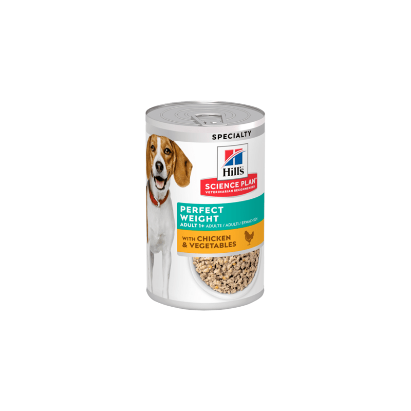 Hills Science Plan Dog Perfect Weight with Chicken & Vegetables| Wet (Lata) 12 X 363 g