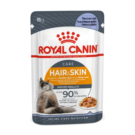 Royal Canin Cat Hair & Skin in Jelly | Wet (Saqueta) 12 X 85 g