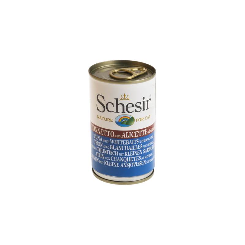 Schesir Cat Atum com Sardinha ao Natural | Wet (Lata) 24 X 140 g