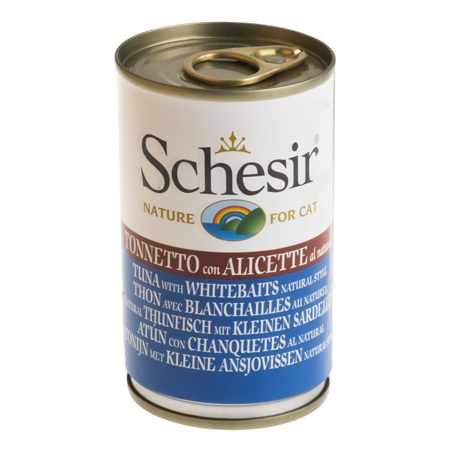 Schesir Cat Atum com Sardinha ao Natural | Wet (Lata) 24 X 140 g