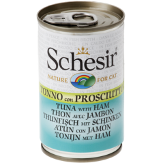 Schesir Cat Atum com Presunto em Caldo de Peixe | Wet (Lata) 24 X 140 g