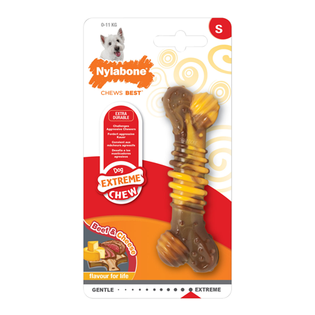 Nylabone Dog Extreme Chew Steak and Cheese Medium