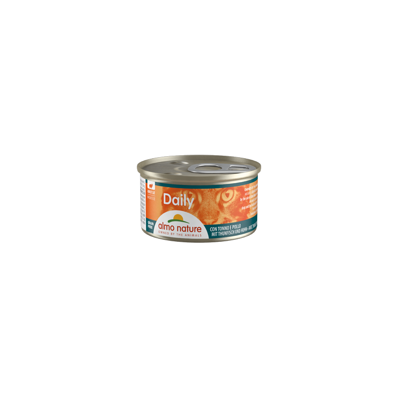 Almo Nature Cat Daily Mousse with Tuna and Chicken | Wet (Lata)	 24 X 85 g