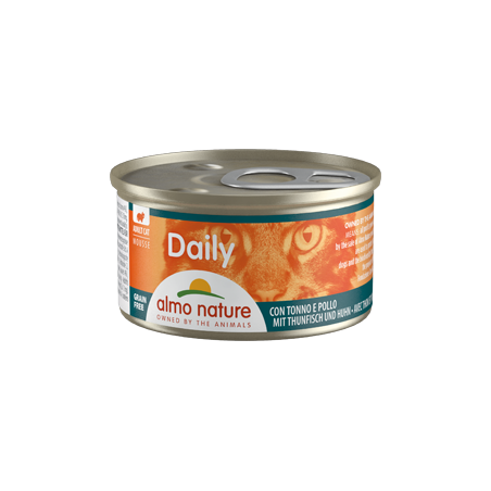 Almo Nature Cat Daily Mousse with Tuna and Chicken | Wet (Lata)	 24 X 85 g