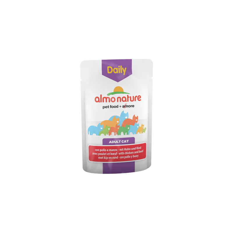 Almo Nature Cat Daily with Chicken and Beef | Wet (Saqueta) 70 g