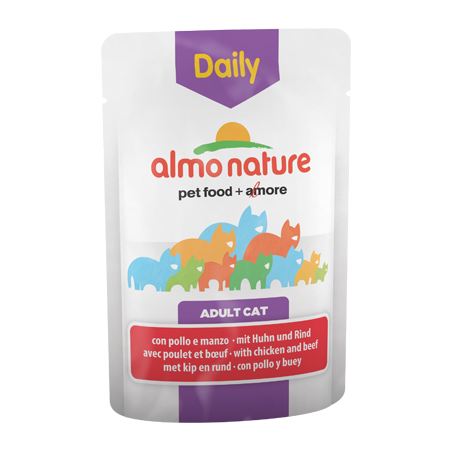 Almo Nature Cat Daily with Chicken and Beef | Wet (Saqueta) 70 g