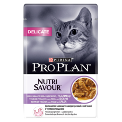 Pro Plan Cat Adult NutriSavour Delicate with Turkey | Wet (Saqueta) 26 X 85 g