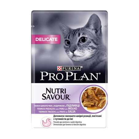 Pro Plan Cat Adult NutriSavour Delicate with Turkey | Wet (Saqueta) 26 X 85 g