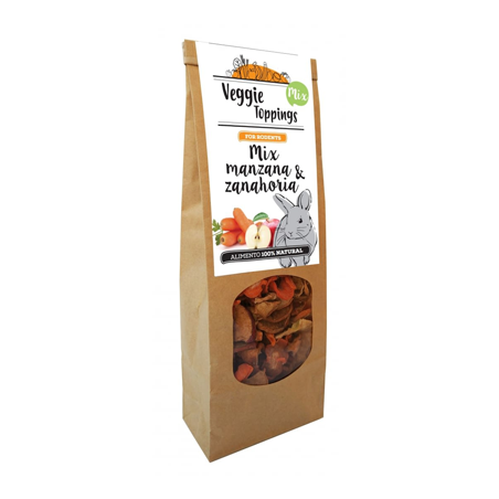 Suplemento para Roedores Cominter Veggie Toppings Maçã & Cenoura 125 g