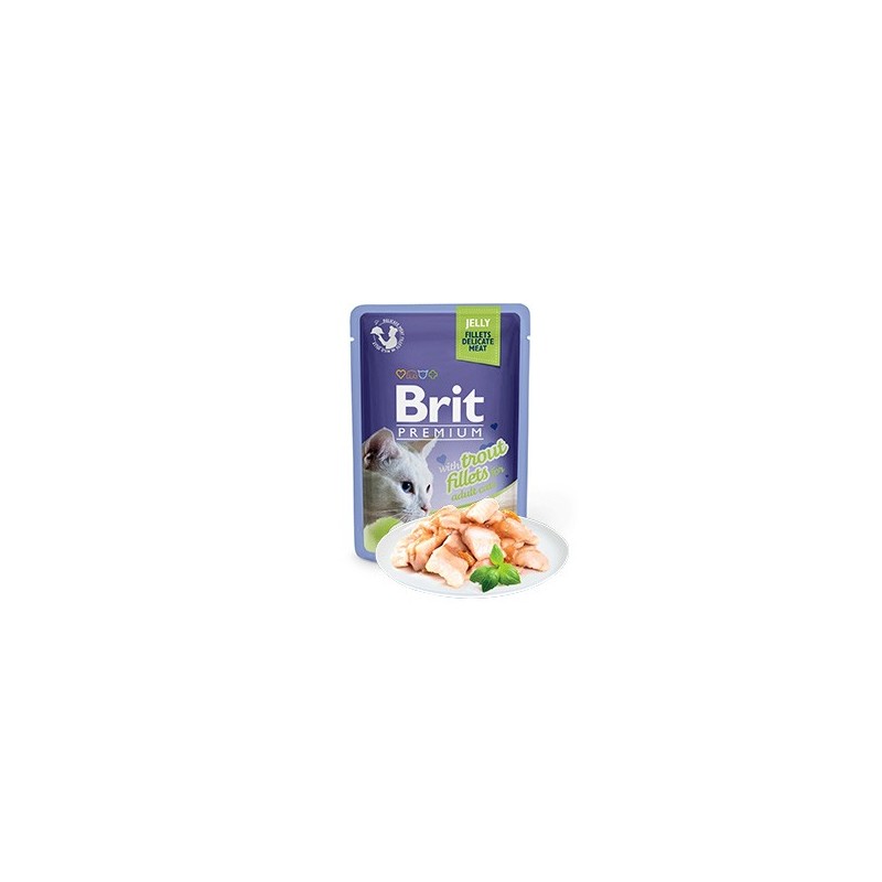 Brit Premium by Nature Cat Delicate Fillets in Jelly with Trout | Wet (Saqueta) 24 X 85 g