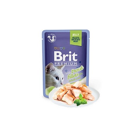 Brit Premium by Nature Cat Delicate Fillets in Jelly with Trout | Wet (Saqueta) 24 X 85 g