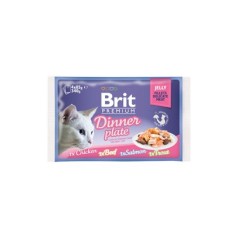 Brit Premium by Nature Cat Delicate Fillets in Jelly Dinner Plate Multipack | Wet (Saqueta) 4 x 85 g