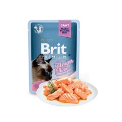 Brit Premium by Nature Cat Delicate Fillets in Gravy with Salmon for Sterilized | Wet (Saqueta) 85 g