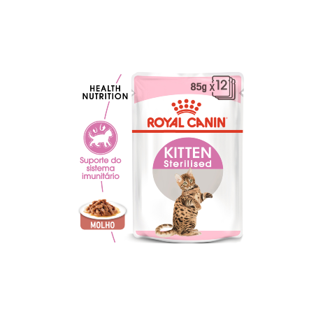 Royal Canin Cat Kitten Sterilised in Gravy | Wet (Saqueta) 12 X 85 g