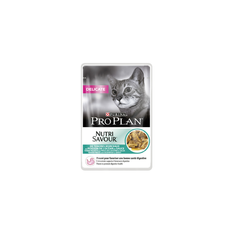 Pro Plan Cat Adult NutriSavour Delicate with Ocean Fish | Wet (Saqueta) 26 X 85 g