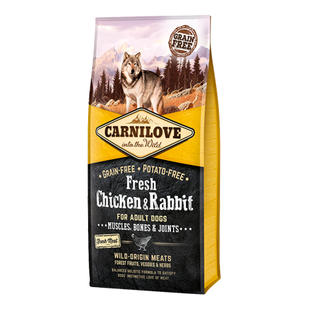 Carnilove Grain-Free Fresh Chicken & Rabbit  Adult Dog 1,5 kg