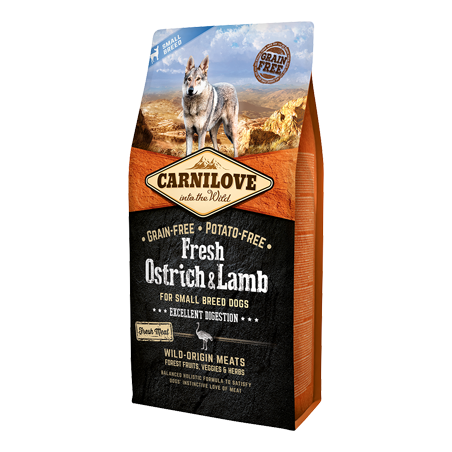 Carnilove Grain-Free Fresh Ostrich & Lamb Adult Small Dog 1,5 kg