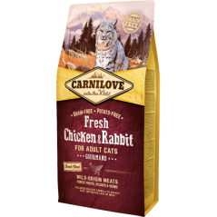 Carnilove Grain-Free Fresh Chicken & Rabbit Adult Cat Gourmands 2 kg