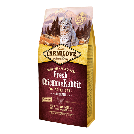 Carnilove Grain-Free Fresh Chicken & Rabbit Adult Cat Gourmands 2 kg