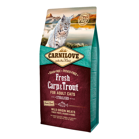 Carnilove Grain-Free Adult Cat Sterilized Fresh Carp & Trout 2 kg