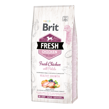 Brit Fresh Dog Puppy Healthy Growth with Chicken & Potato 2,5 kg