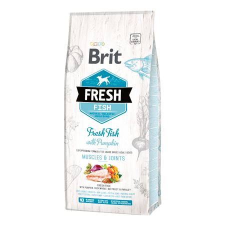 Brit Fresh Dog Adult Large Breed with Fish & Pumpkin 12 kg