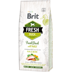 Brit Fresh Dog Active Run & Work with Duck & Millet 12 kg