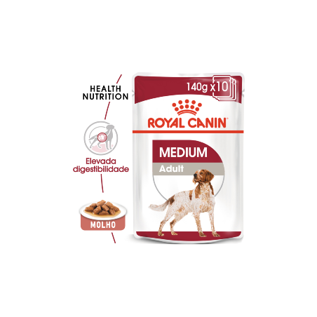 Royal Canin Dog Medium Adult | Wet (Saqueta) 10 X 140 g