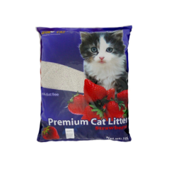 Areia Auto Aglomerante Sumo Cat Aroma Morango 10 Litros