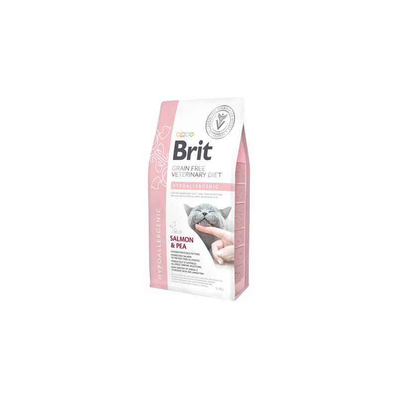 Brit Veterinary Diet Cat Hypoallergenic Grain-Free Salmon & Pea 400 g