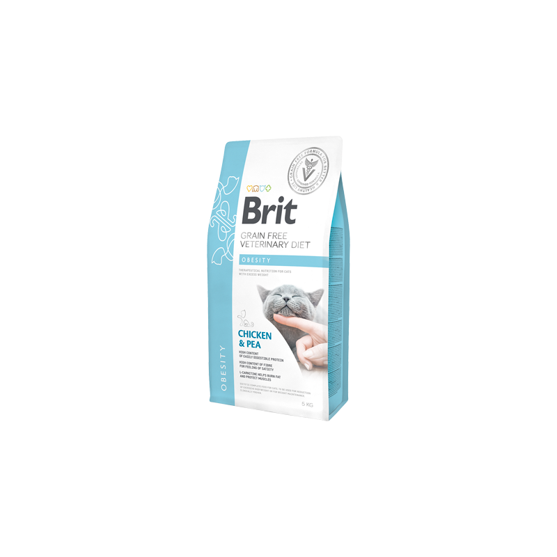 Brit Veterinary Diet Cat Obesity Grain-Free Chicken & Pea 400 g